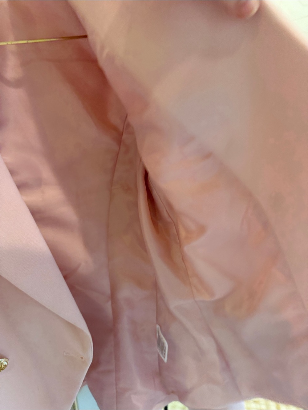 Rachel Parcell Double-Breasted Pink Blazer with Gold Buttons - Picture 6 of 7
